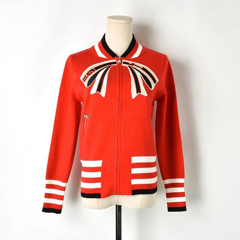 Дизайнерская уличная одежда на молнии куртка-бомбер новинка 2018 Зимний вязаный