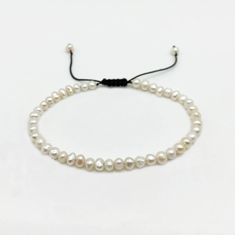 Новый Модный высококачественный Женский браслет с натуральным жемчугом 4 5 мм