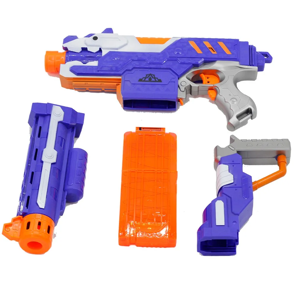 Быстрая мягкий пулевидный пистолет костюм для стрельбы для Nerf пули игрушечный пистолет электрическая Дротика бластерный игрушечный пистолет детский подарок с батареей/зарядным устройством
