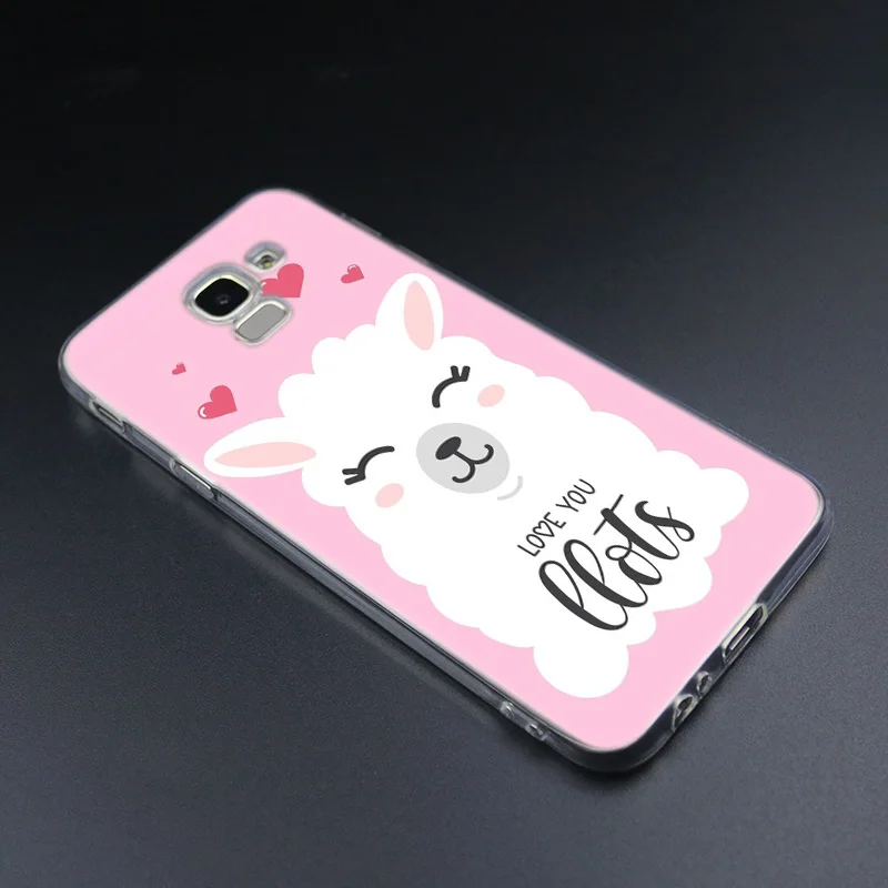 Популярный Мягкий силиконовый чехол из ТПУ с ламой альпакой для Samsung Galaxy J4 J6 J8 2018 J3