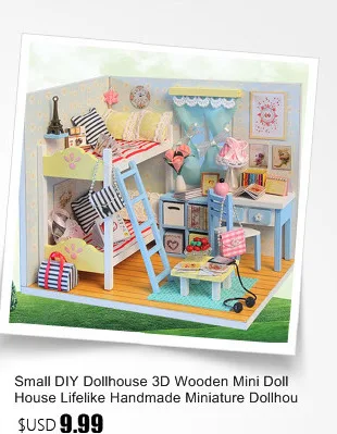 3D DIY деревянный миниатюрный 1/12 Кукольный дом мебель комплект принцессы дома мини Сборка Кукольный домик игрушки для детей подарки украшения