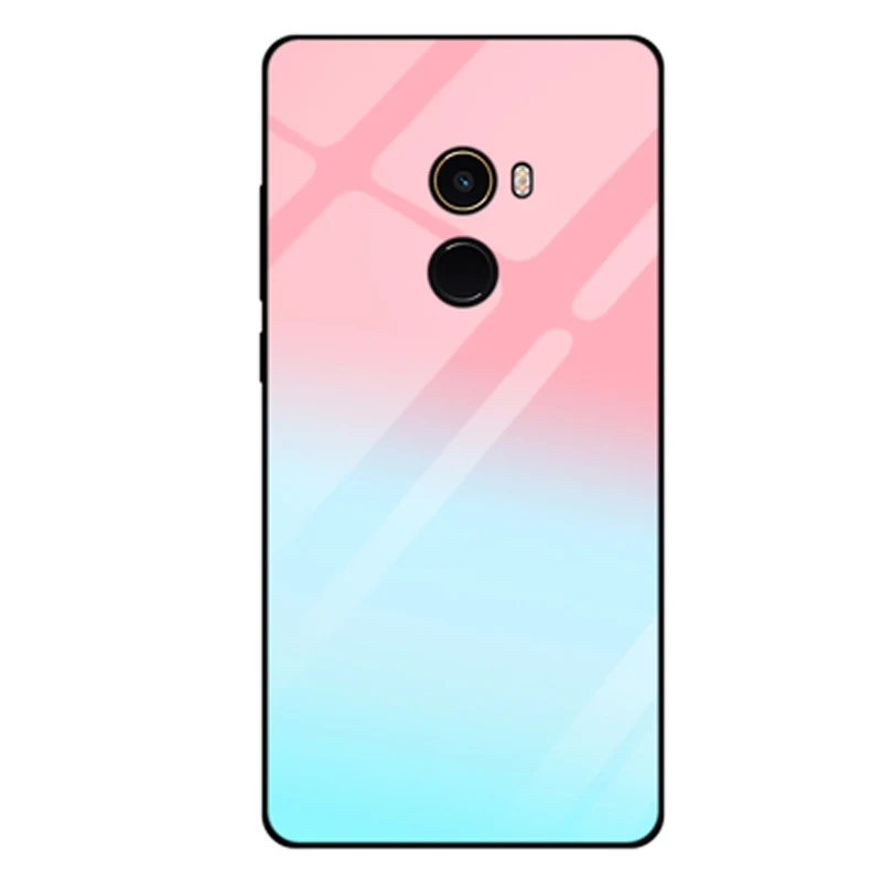 Для Xiaomi mi Mix 2 чехол сплошной защитная пленка из закаленного стекла для мобильного телефона чехол для Xiaomi mi Mix 2 mi x2 чехол градиент стекло оболочки coque