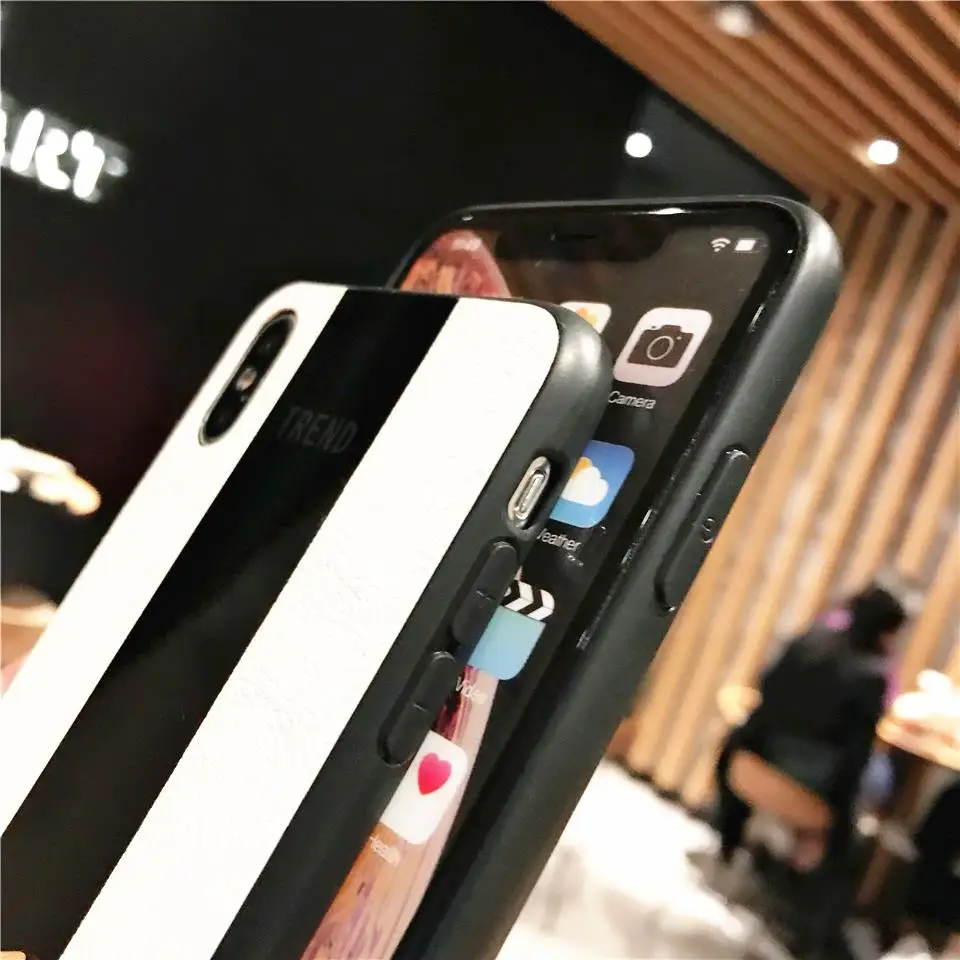 Чехол для iphone XS MAX TPU Силикон + PC оргстекло задняя жесткая XR X 6 6s 7 8 Plus роскошный