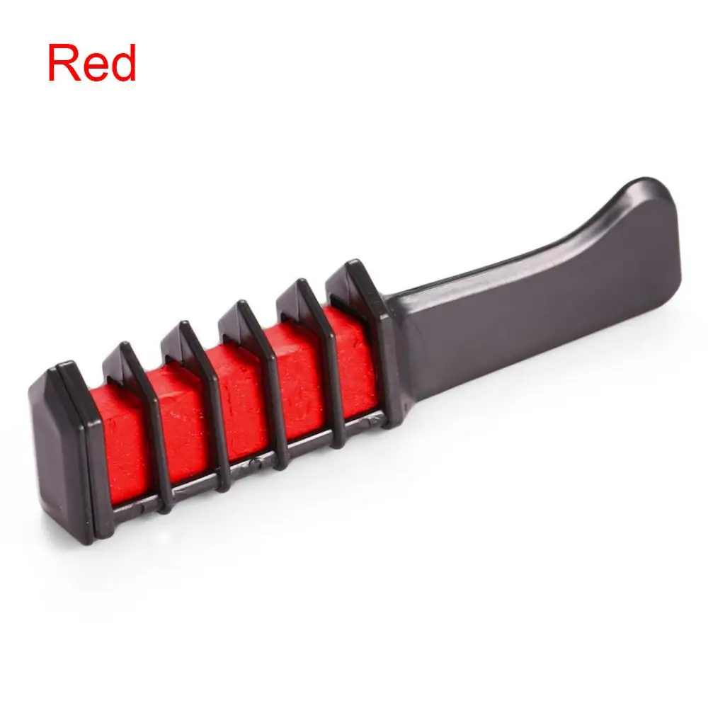 Red Горячее предложение! Распродажа! 6 цветов, мини-расческа для окрашивания волос, одноразовые, для личного использования в салонах, мелки серого, фиолетового, красного цвета для окрашивания волос, мелок, инструмент для окрашивания волос TSLM2 - Цвет: Red