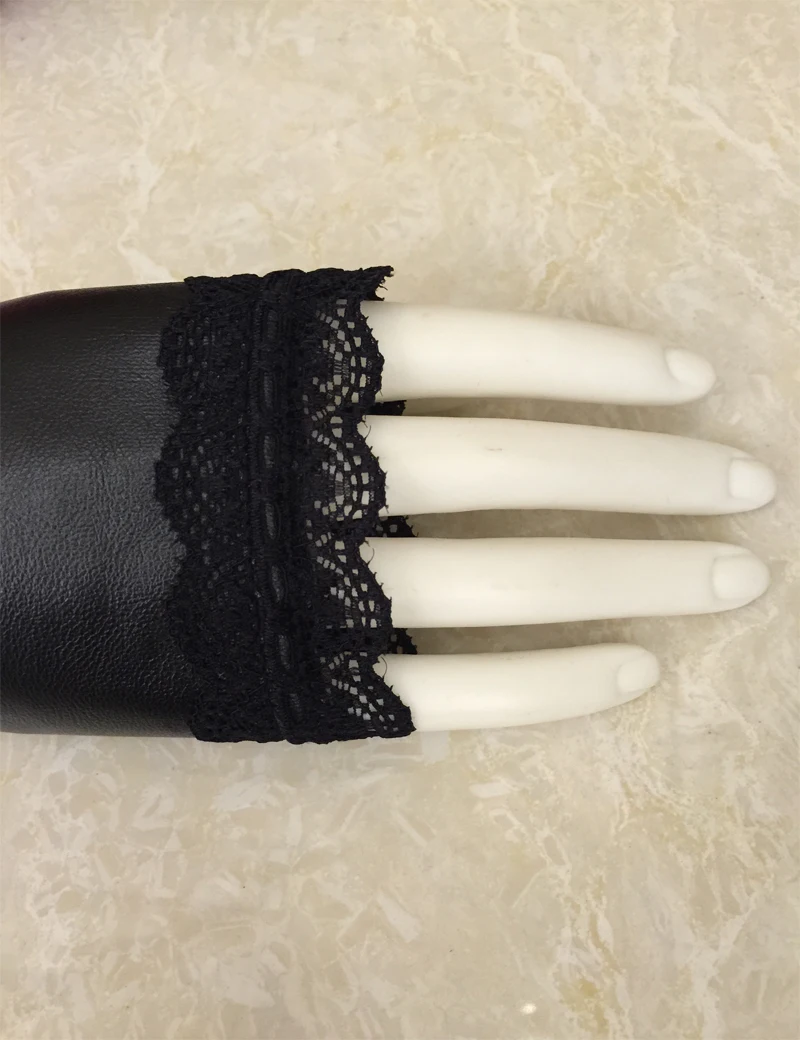Черные короткие женские сексуальные ранние вечерние кружевные перчатки без