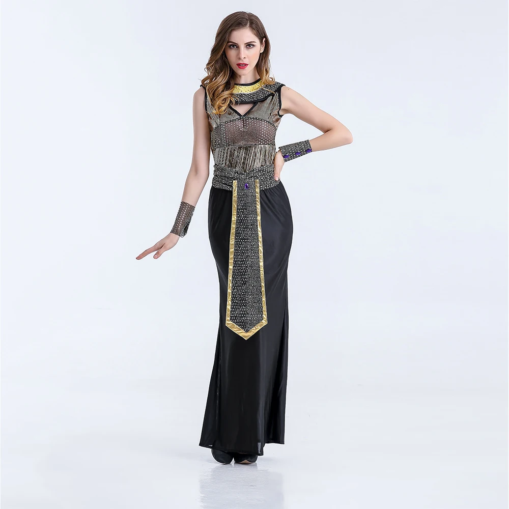 

VASHEJIANG Ancient Egyptian Cleopatra Costume Adult Women Kigurumi Renaissance Princess Cosplay Halloween Carnival Costumes