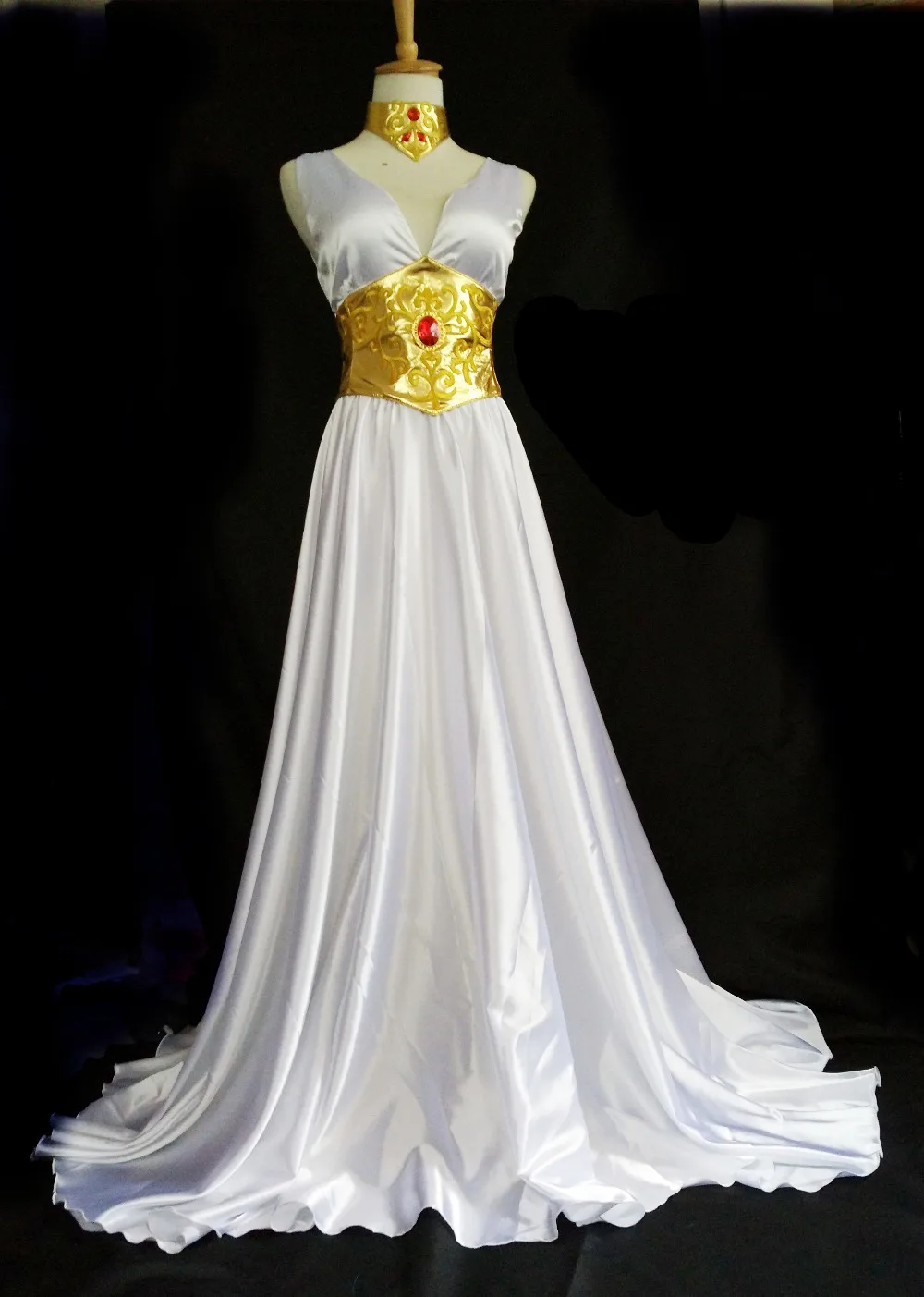 Аниме Saint Seiya Athena белый Кефаль Платье в стиле &quotЛолита&quot Косплэй костюм шикарные