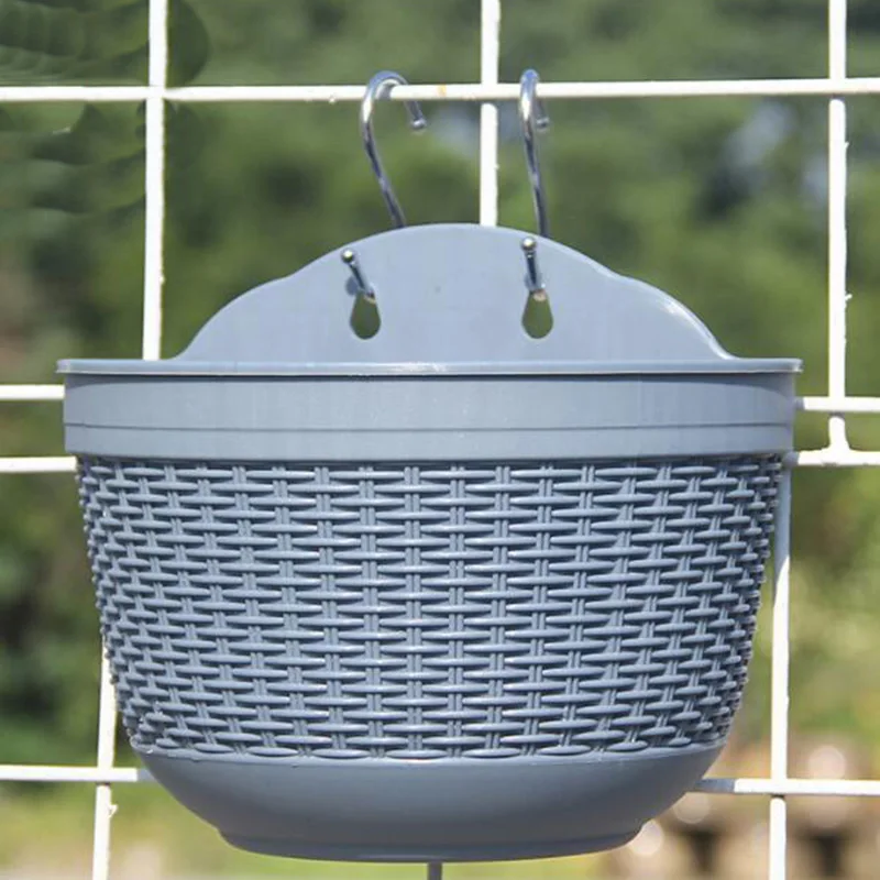 Натуральная плетеная подвесная корзина для растений садовый цветочный горшок из