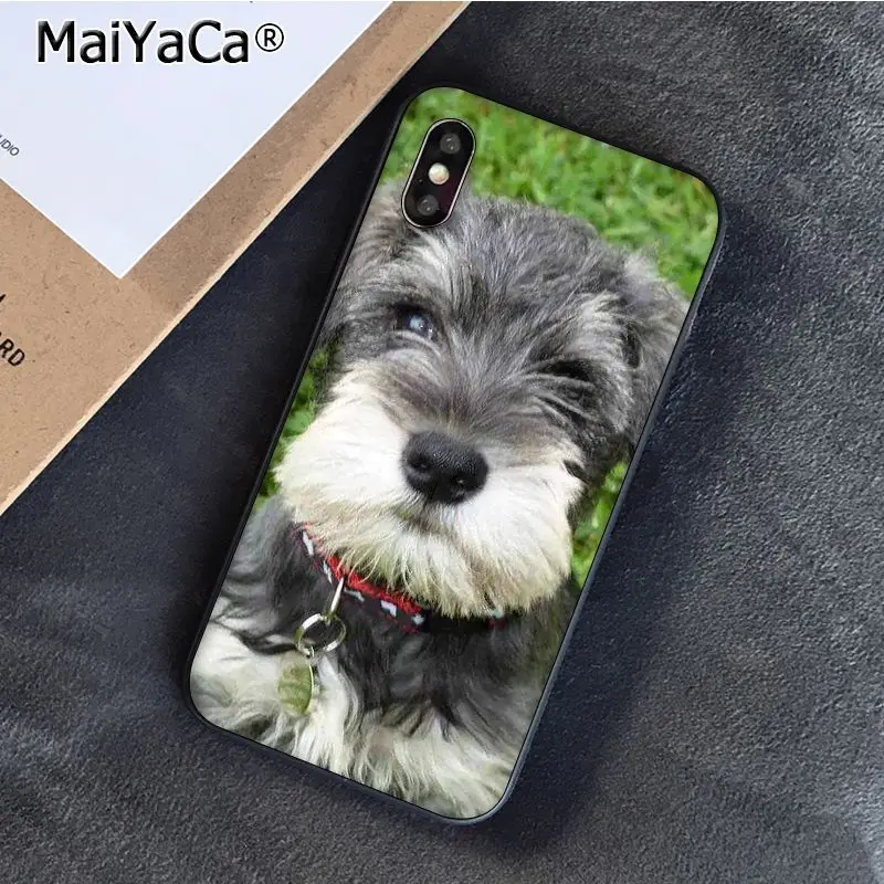 Чехол MaiYaCa Schnauzer Puppy dog Art Для iphone 11 Pro 11Pro Max 5 5Sx 6 7 7plus 8 8Plus X XS MAX XR