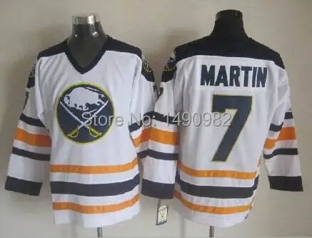 1992 Buffalo Sabres CCM Vintage Throwback Hockey Jerseys #7 Rick Martin 2015 New Arrival white jersey mix order stitched logos | Спорт и