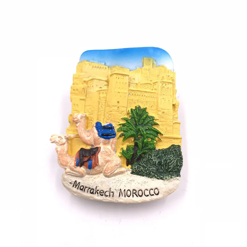 marrakech morocco Магнит на холодильник сувенир Япония Египет Лаос Франция Камбоджа Австралия Румыния Таиланд Марокко Турция Британский холодильник паста - Цвет: marrakech morocco