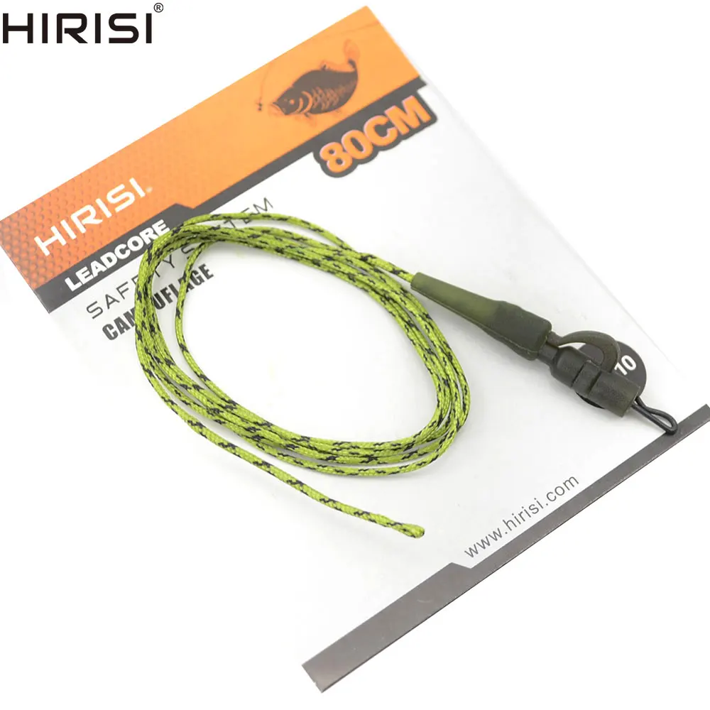 Hirisi 4 шт. Карп рыболовная леска Leadcore PE плетеная с зажим контакта быстрая замена