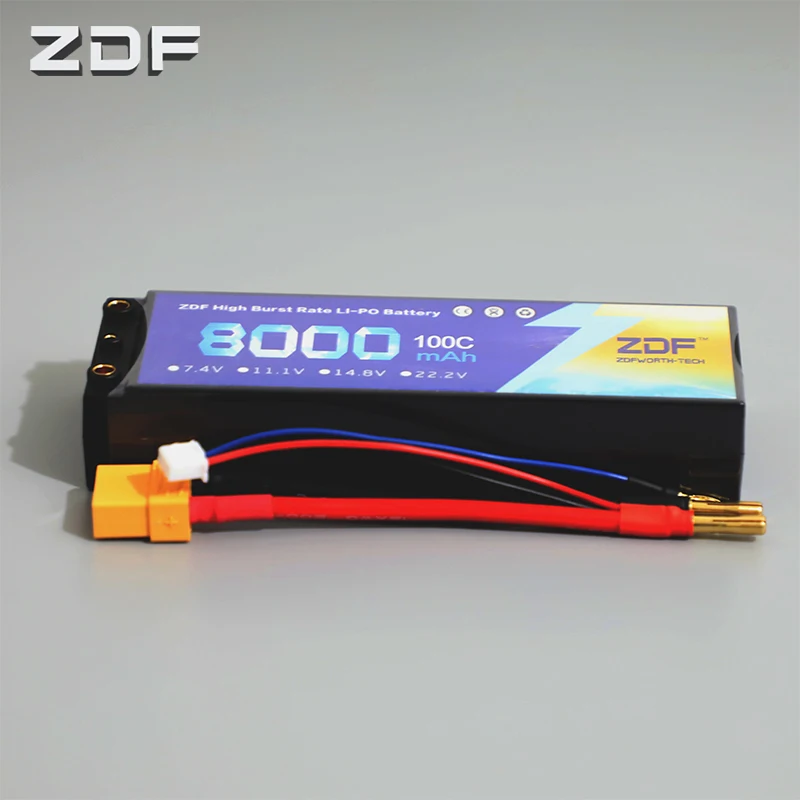 

Жесткий Чехол для радиоуправляемого автомобиля ZDF 2S2P, 7,4 В, 8000 мАч, 1/10 C, макс. C, литий-полимерный аккумулятор для автомобилей масштаба, автомо...