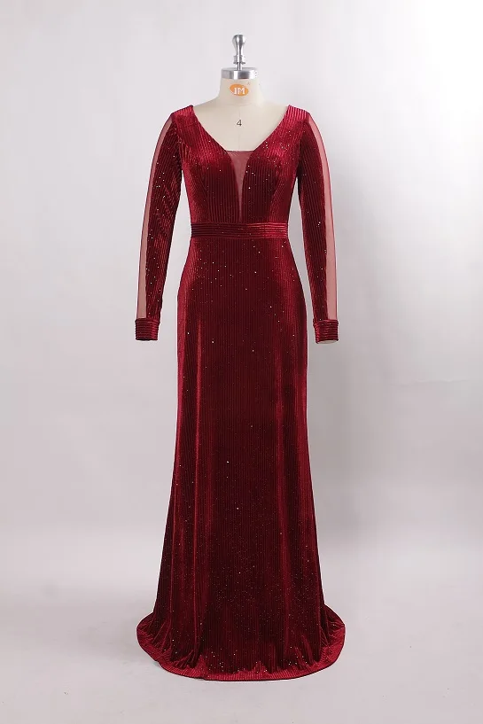 EP07394BD Robe De Soiree Русалочка вечернее платье Ever Pretty EP07439BK элегантные иллюзионные черные вечерние платья с v-образным вырезом и открытой спиной - Цвет: EP07394BD