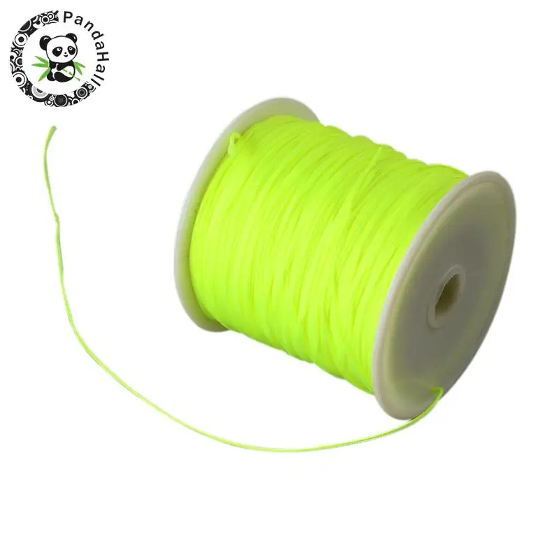 Yellow 0.8 мм 90 м/roll красочные решений разработке DIY Jewelry аксессуары нейлон строку ремешок Шнур темы для браслет ожерелье Бисероплетение - Цвет: Yellow