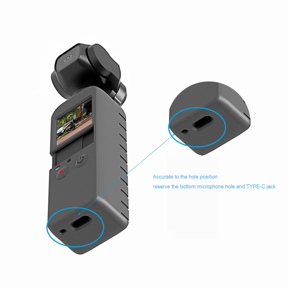 DJI osmo карманные аксессуары защитный силиконовый чехол + крышка объектива