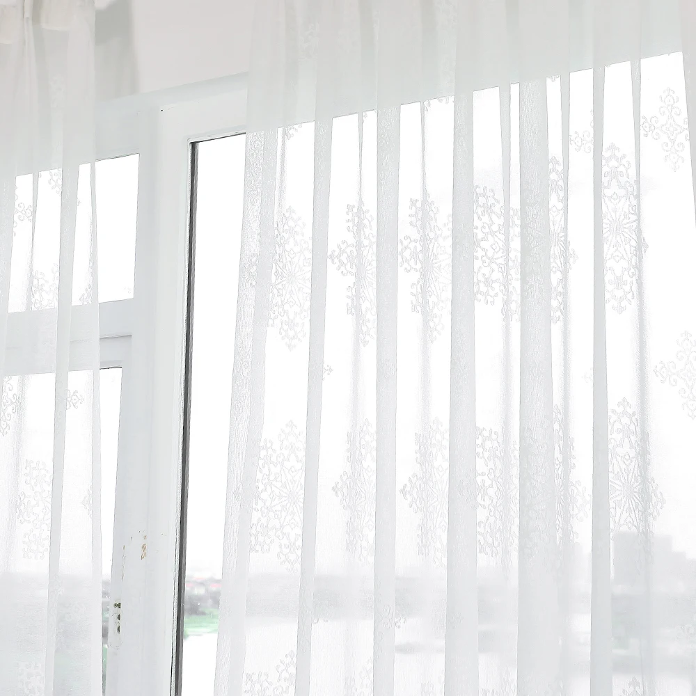 Dsinterior белый цвет элегантная тюль штора для спальни или гостиной|curtains for|sheer