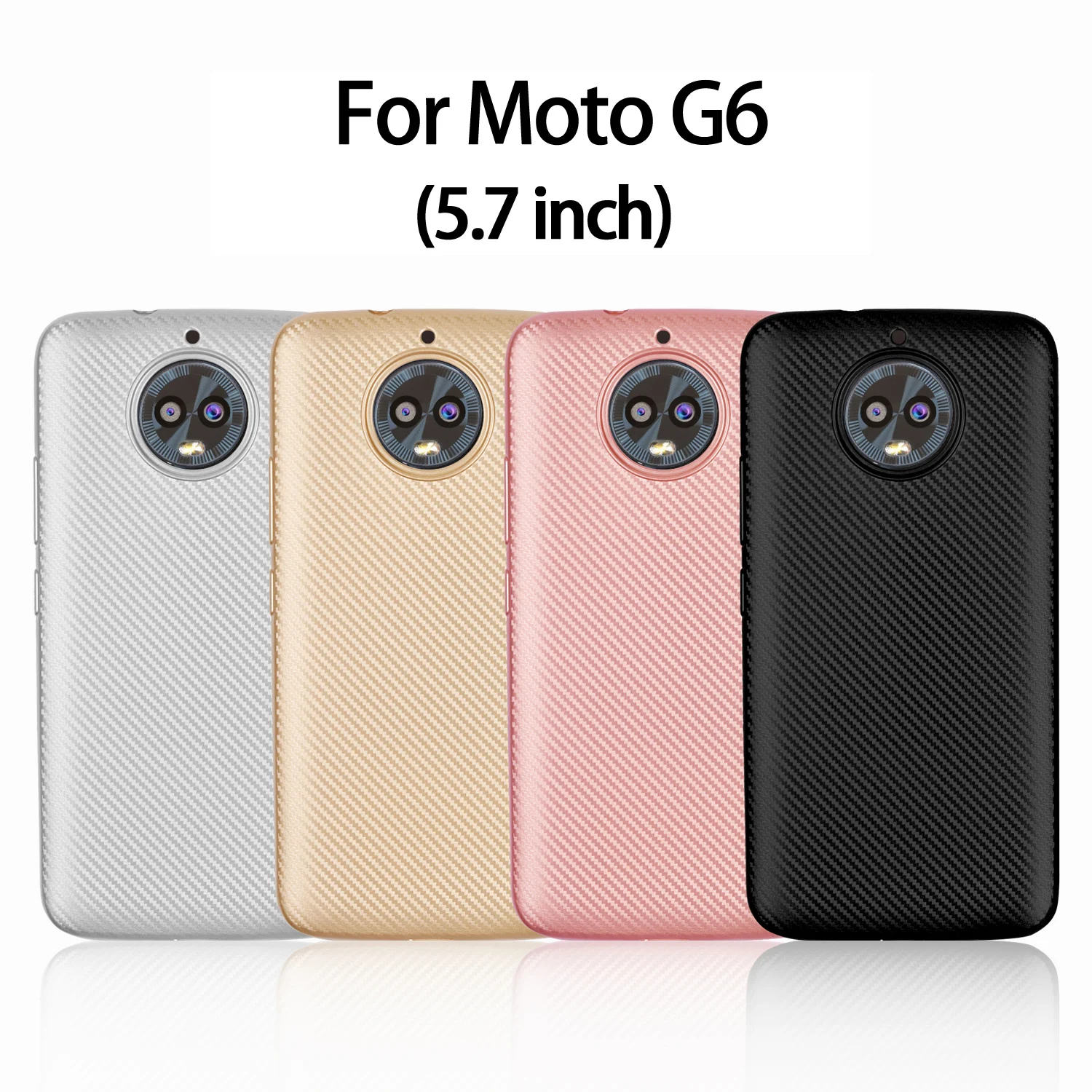 Для Motorola Moto G6/G6 Plus/G6 Play чехол из углеродного волокна Текстура ТПУ резиновый