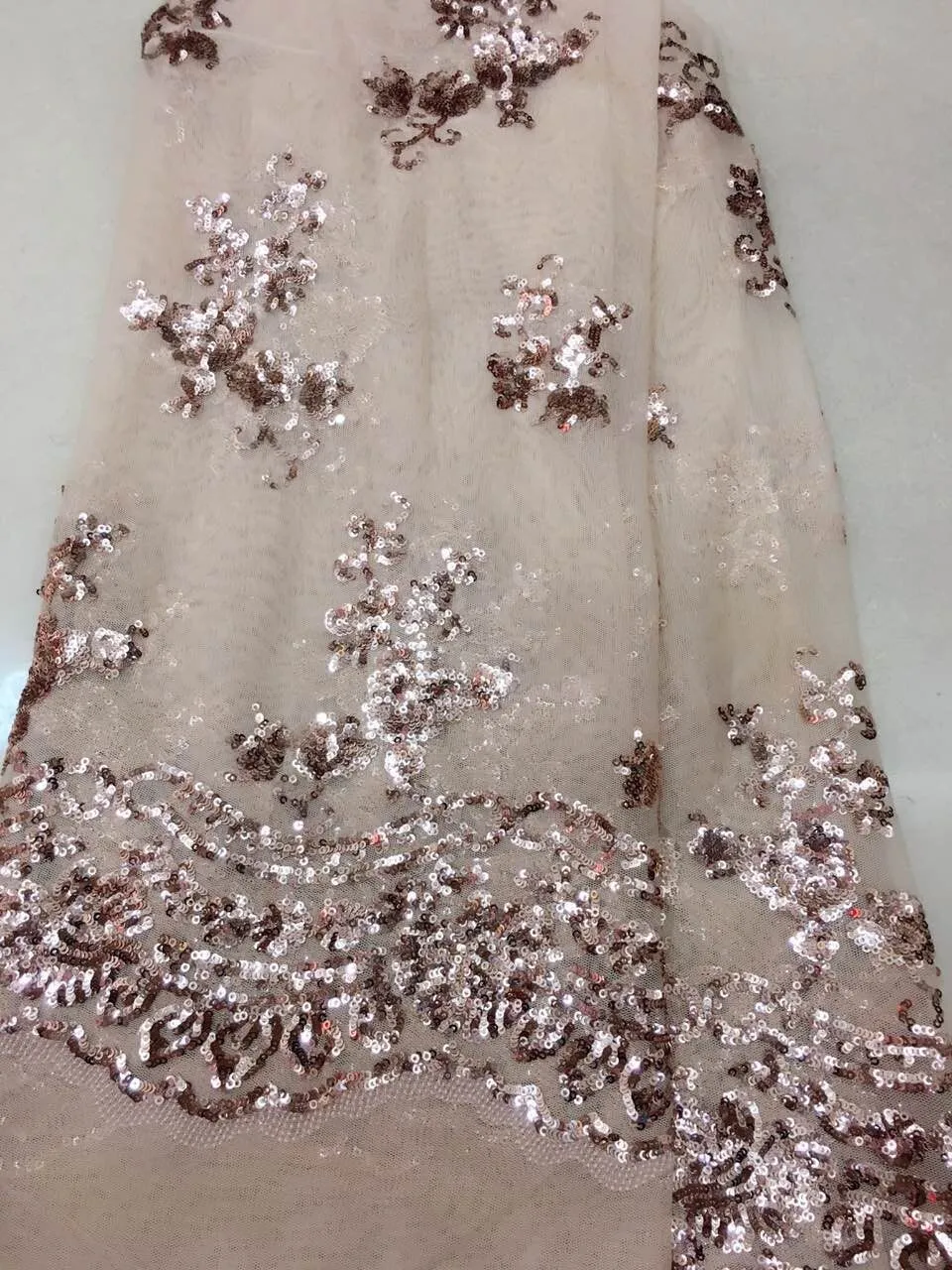 Нигерийское кружево ткань Новинка 2017 дизайн блестки шнур кружевной ткани модные