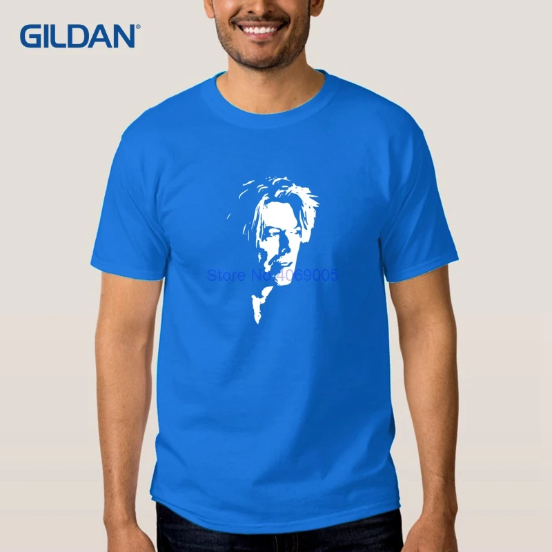 Человек в Футболка Дэвид Боуи рубашку интернет магазине 2018 полосатый короткий