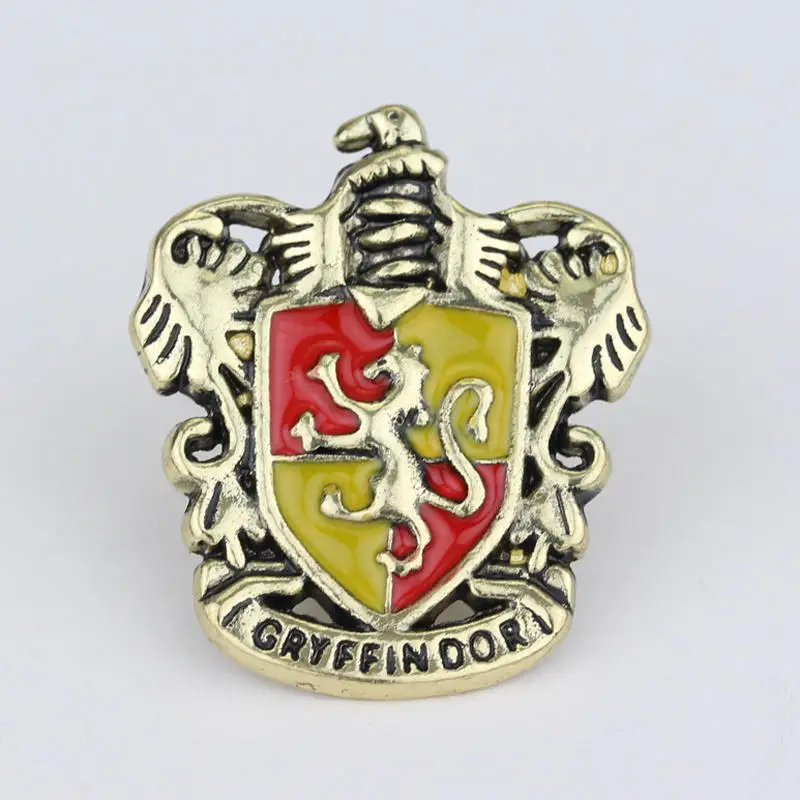 XZ003 Хогвартс значок колледжа брошь волшебный Гриффиндор Слизерин Ravenclaw Hufflepuff символ металлический значок булавка шляпа брошь для одежды Ювелирные изделия - Окраска металла: XZ003