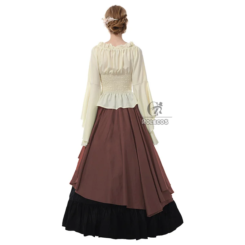 ROLECOS женское средневековое платье Ренессанс викторианское вечернее 4 цвета