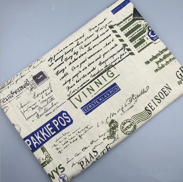 Ткань из льна и хлопка с принтом для багажа/занавески/скатерти/декоративной