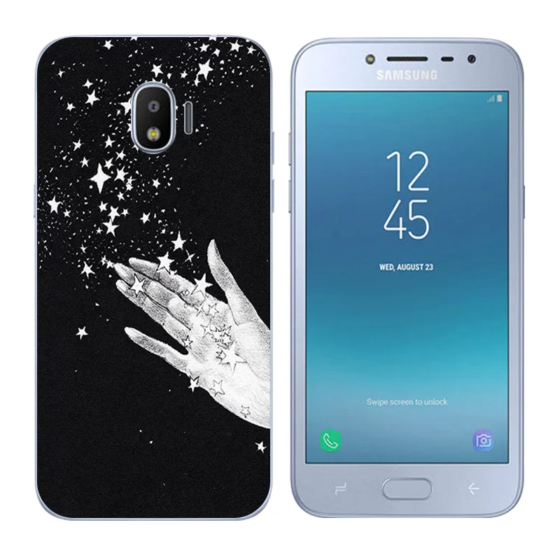 for Samsung Galaxy J2 Pro 2018 / SM-J250F Transparent Soft Silicone Back Phone Cover Hand Fundas |