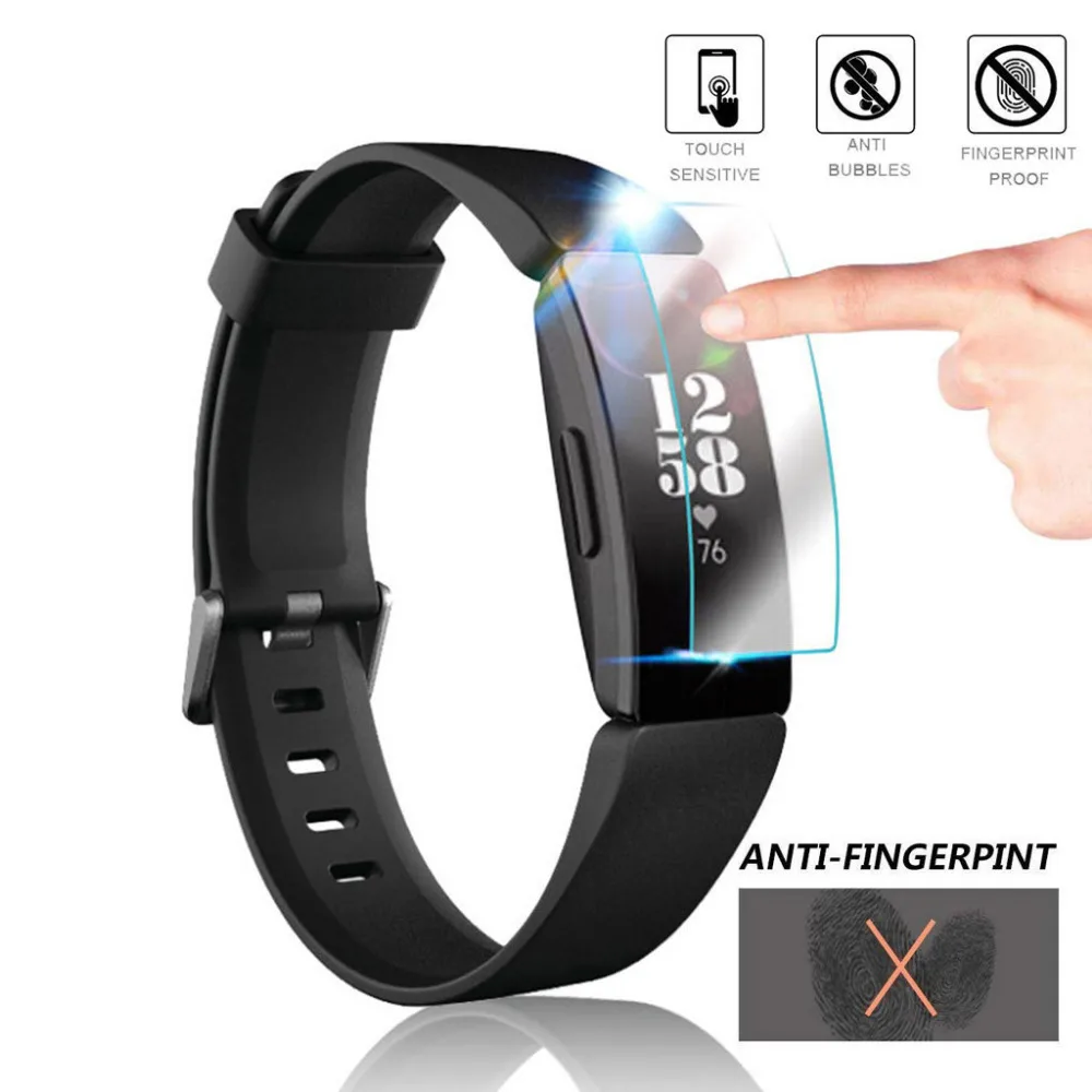 3/5PCS Explosion-proof Transparent Pet Screen Protector Film ForFitbit Inspire Watch PET Automatic Bonding 40MR26 | Электроника