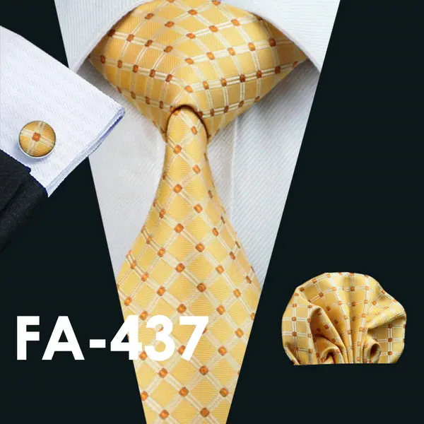 FA-982 Barry. Wang, мужские галстуки, черные, новинка, Шелковый жаккардовый галстук, Hanky, запонки, набор, мужские деловые подарочные галстуки для мужчин - Цвет: FA0437