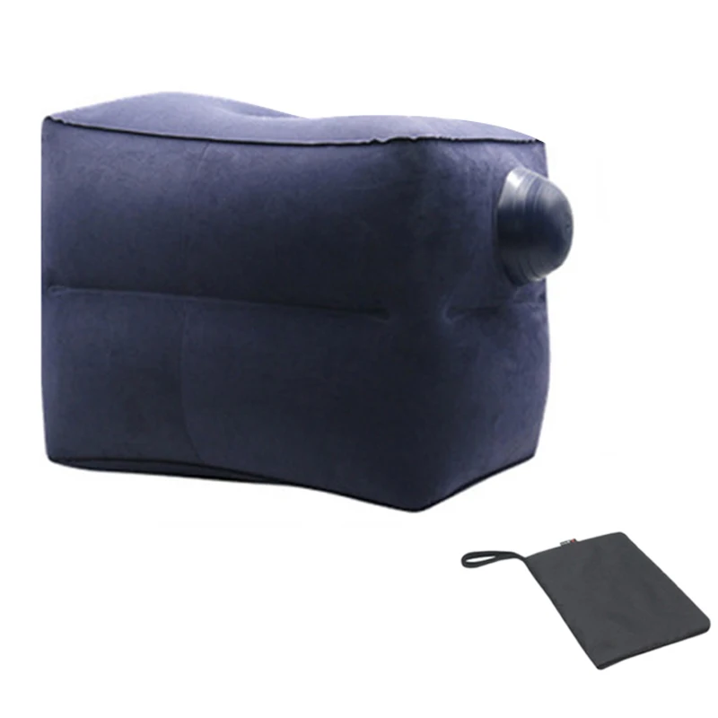 Navy Blue 2-Слои сжатия надувной туристический коврик из ПВХ с бархатным на открытом воздухе надувная подушка, подушка для путешествий, для езды на велосипеде мульти-Функциональная панель города - Цвет: Navy Blue