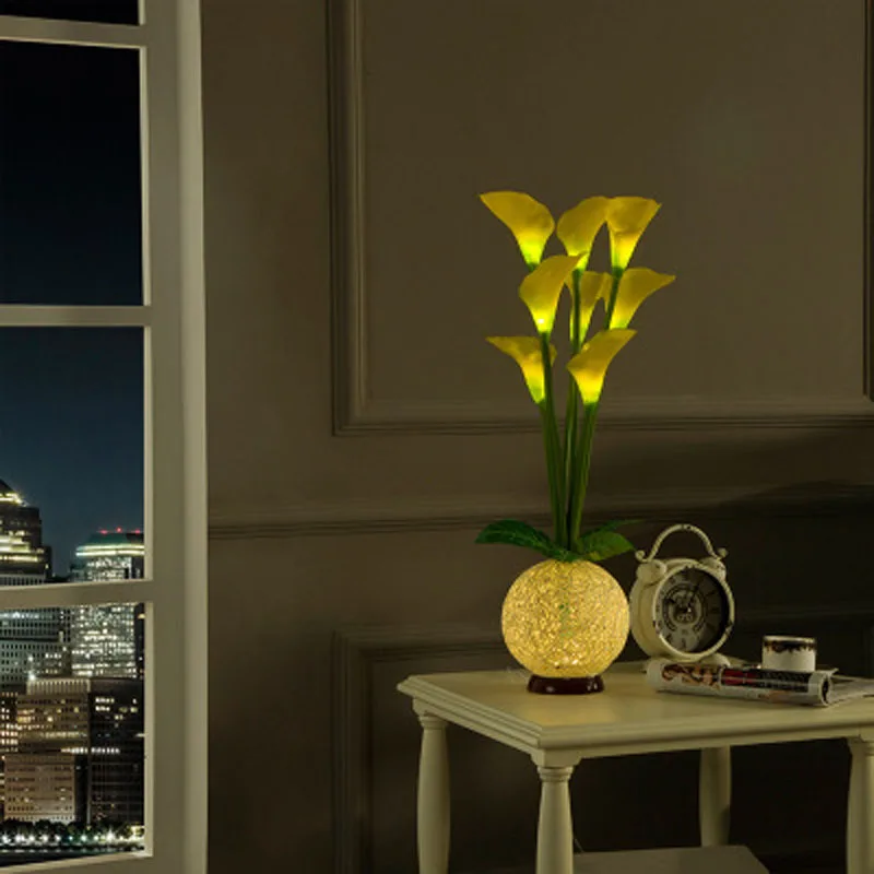 Calla lily 3D Ваза новая необычная креативная офисная настольная лампа прикроватная