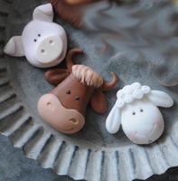pigs sheep cow christmas silicone fandont mold silica gel moulds pigs sheep cow chocolate molds candy mould silicone molds