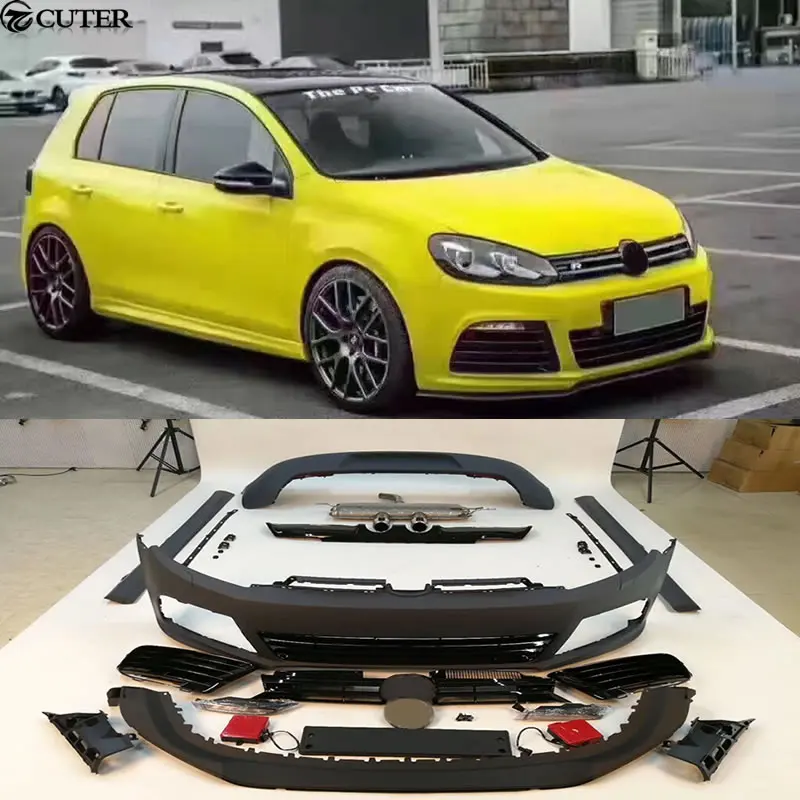Комплект кузова для автомобиля Golf 6 R20 PP неокрашенный передний бампер боковые