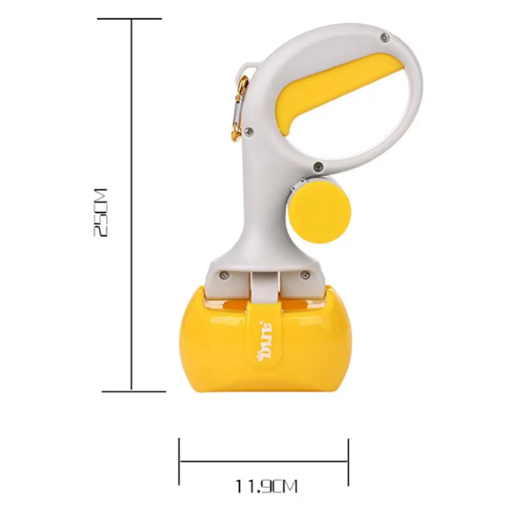 2 в 1 Pet Pooper Scooper +(1 рулон = 15 шт.) набор мешков для уборки собак и кошек на открытом