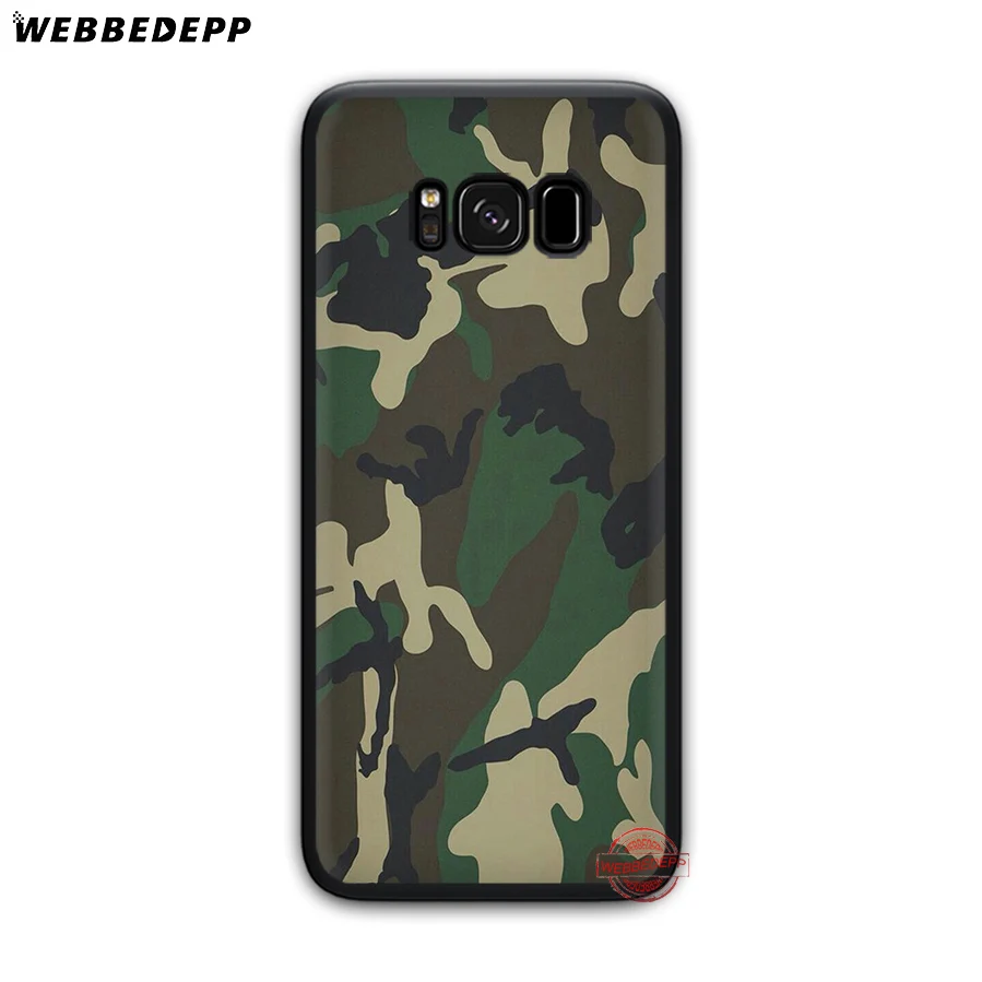WEBBEDEPP камуфляжный армейский мягкий чехол с рисунком для Samsung A6 A7 A8 A9 J6 2018 S7 S8 S9 S10E S20