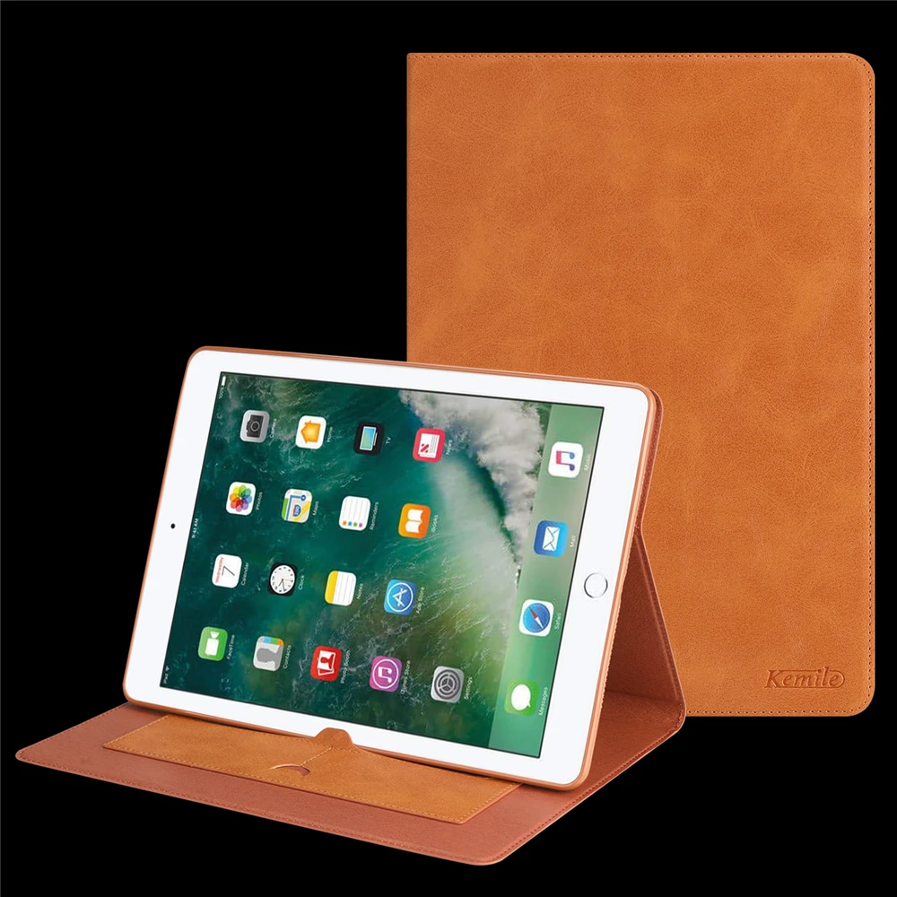 Чехол Kemile для ipad 2018 9 7 ультра тонкий кожаный чехол нового 2017 A1893 A1954 A1822|Чехлы