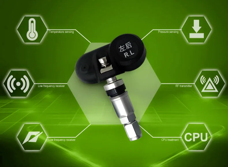 Новая система контроля давления в шинах на солнечной батарее TPMS 4 колесный