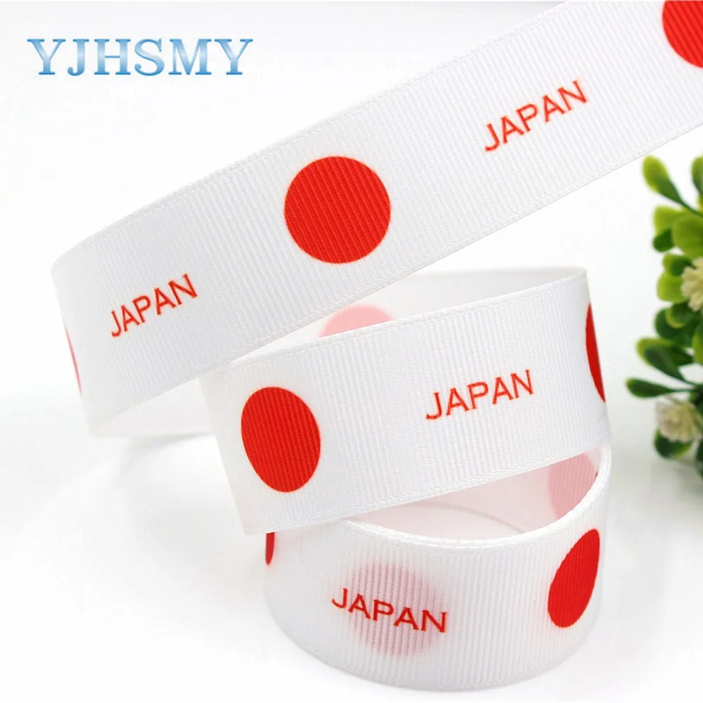 YJHSMY D-18111-109 25 мм 10 ярдов Национальный флаг серии ленты термопечать grosgrain Свадебные
