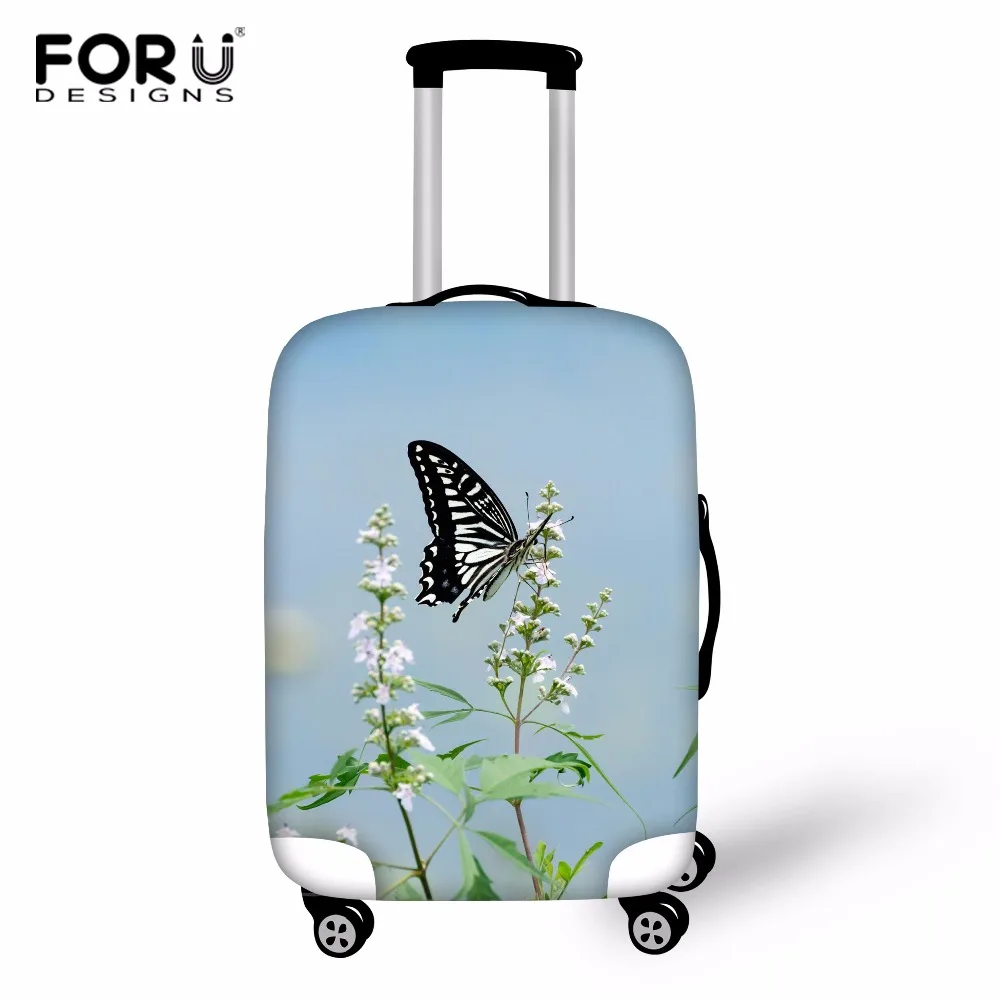 FORUDESIGNS/Дорожный чемодан с бабочкой, защитный чехол для 18-30 дюймов, чемодан на колесиках, эластичный багажник, пылезащитный чехол на молнии