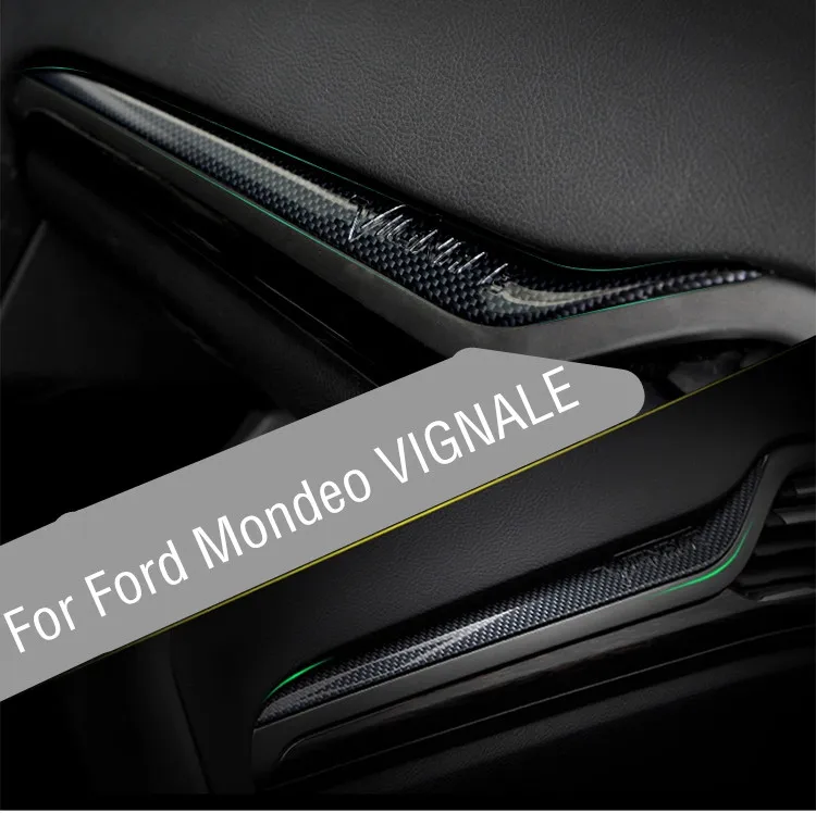 2015 New Arrive 1Pcs Car Passenger Air Outlet Modify Sticker for Ford Mondeo VIGNALE Carbon fiber Decorative | Автомобили и