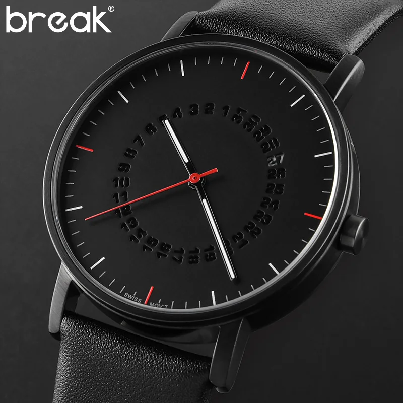 Мужчины Кожаный Ремешок Минималистский Творческий Классический Люксовый Бренд