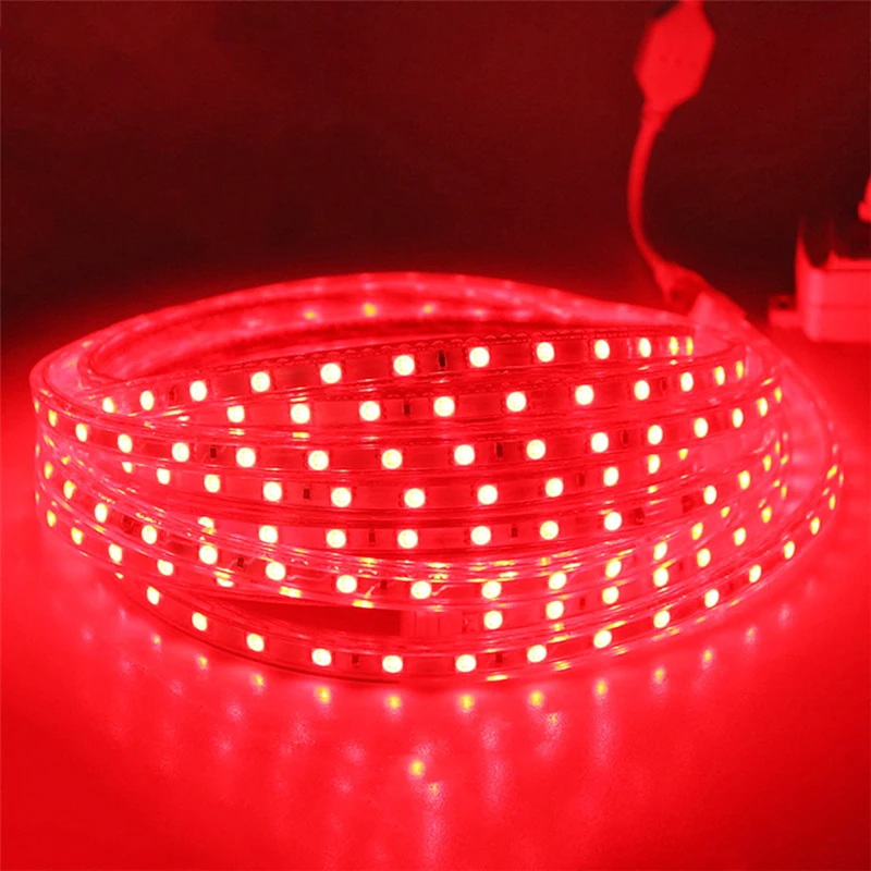 100 м Светодиодная лента 5050 RGB IP67 Водонепроницаемый 60 светодиодов/м 220 в 110 В теплый