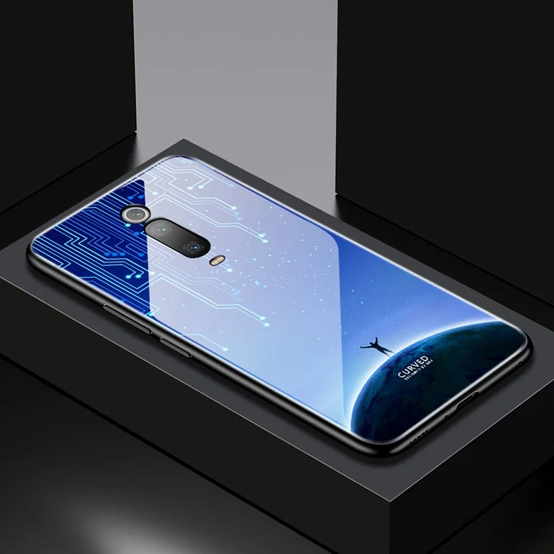 Pattern 5 Чехол из закаленного стекла GKK для xiaomi redmi K20 Pro Чехол с защитой от воды и ударов чехол с мягкими краями для xiaomi mi 9T Pro Чехол Fundas - Цвет: Pattern 5