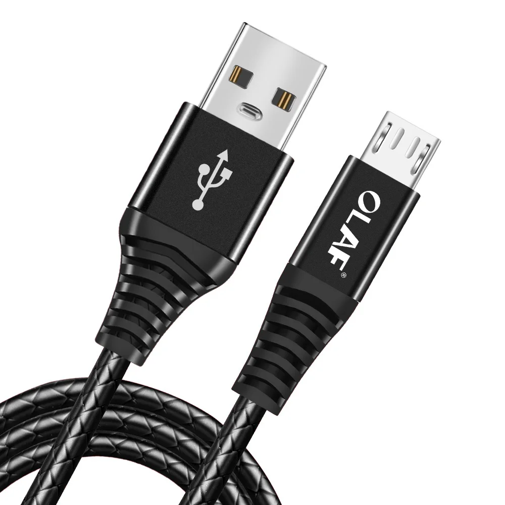 Олаф быстрое зарядное устройство Micro USB кабель для samsung S9 Note 9 type C кабели для зарядки провод для передачи данных USB кабель для зарядки для iPhone XS Max XR - Цвет: Black