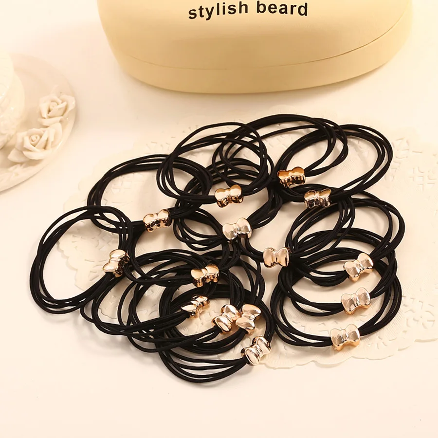 Аксессуары для волос 100 шт. аксессуары резинка повязка на голову Черная веревка