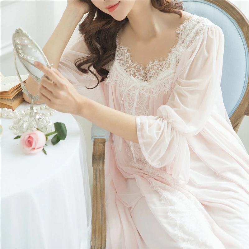 Ночные рубашки для сна 2020 женские платья кружевное ночное белье принцессы