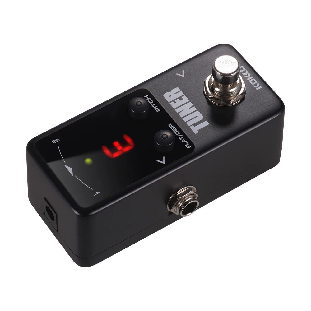 FTN2 мини Хроматическая Гитара педаль тюнера со светодиодным дисплеем истинное