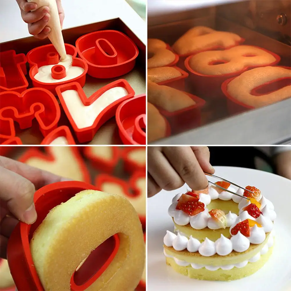 LumiParty Пищевая силиконовая форма для торта с цифрами DIY инструмент выпечки