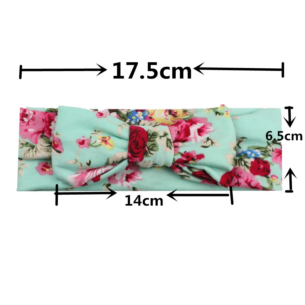 

1 PC Floral Headband Children Girls Bow Knot Headbands Elastic Hairband Soft Turban Headwrap Rabbit Ears Hair Accessories